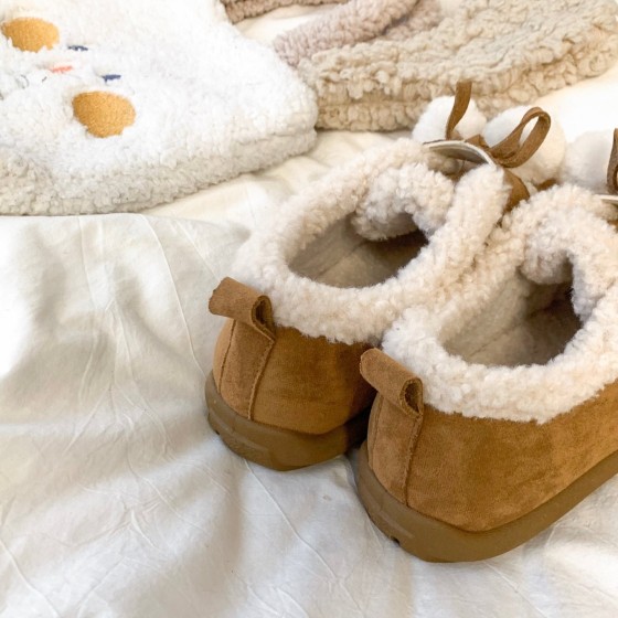 白色复古加绒厚底勃肯鞋女2025新款冬季外穿加厚保暖防滑雪地棉鞋